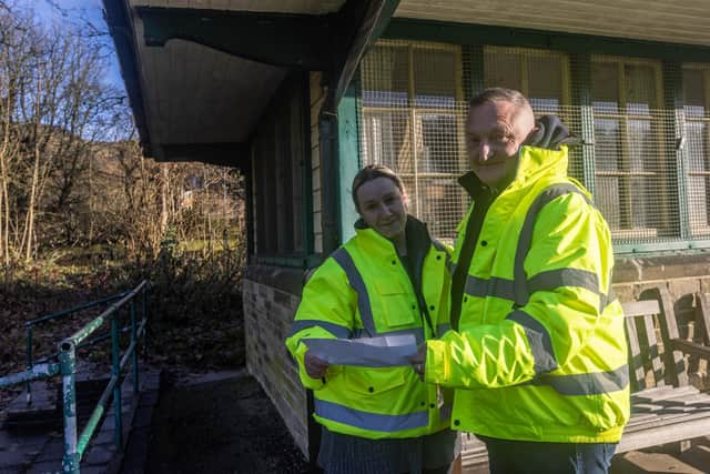 Todmorden Town Deal Program Manager, Rob Shipway (right) and Todmorden City Council Project Manager, Naomi Crewe