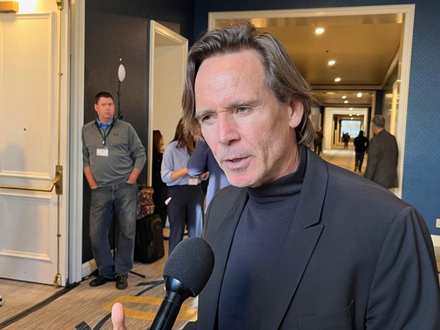 Ian Gillespie, CEO and founder of global development company Westbank, speaks during a PG&E Innovation Summit in downtown San Jose on Nov. 13, 2024. (George Avalos/Bay Area News Group)