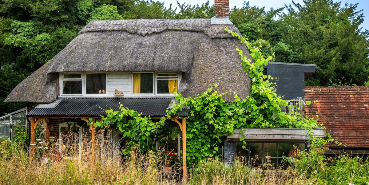 Tour a lovingly restored medieval thatched cottage in Hampshire