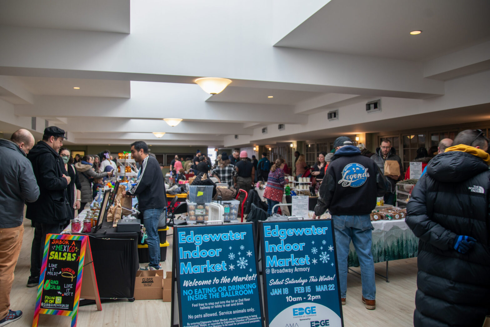 Market your calendars: Edgewater's indoor market allows for eco-friendly shopping