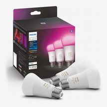 Philips Hue White and Color Ambiance A19 E26 LED Smart Light Bulb, 3 Pack