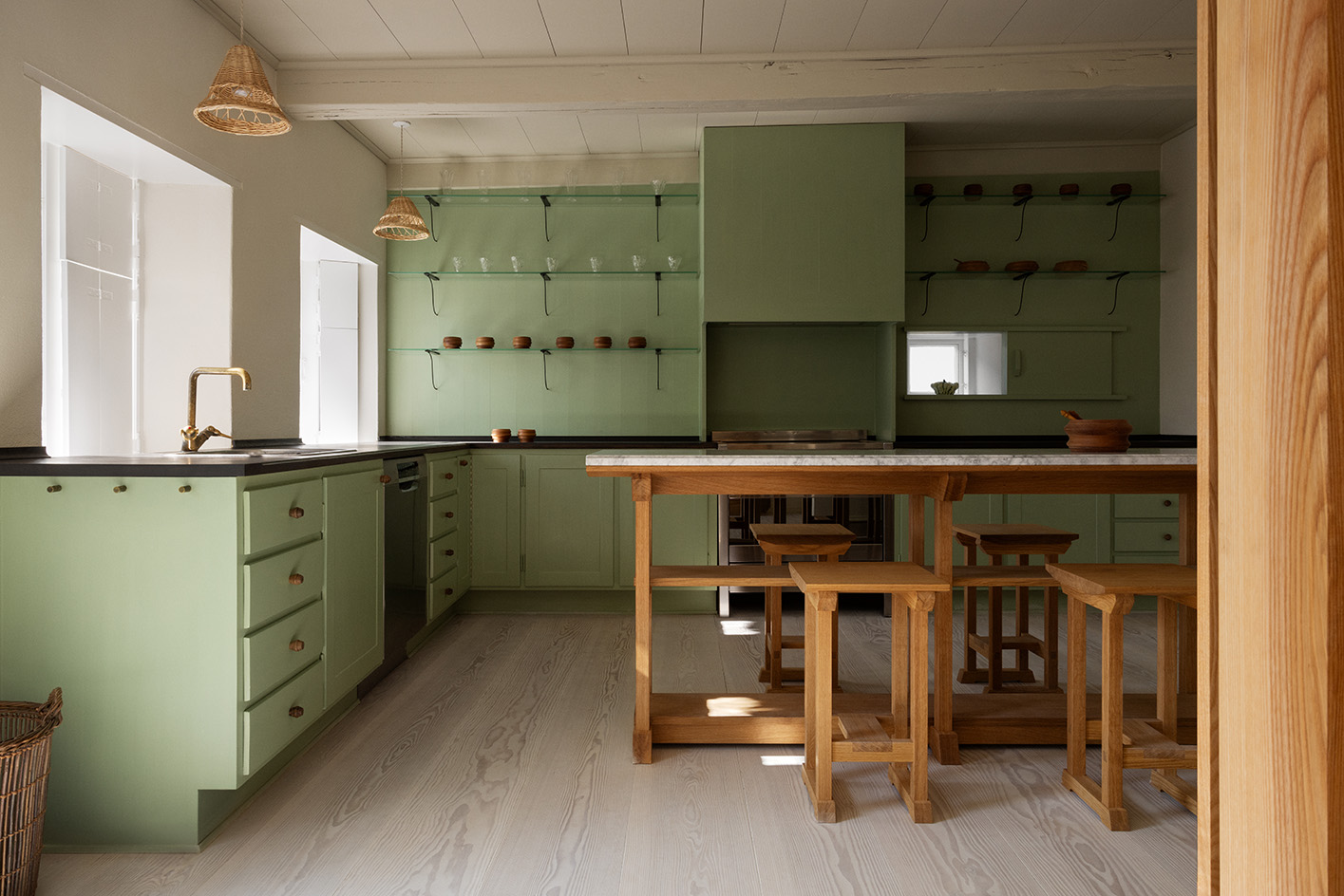 Dinesen Country Home with handcrafted wooden interior and neutral colors in the Danish countryside