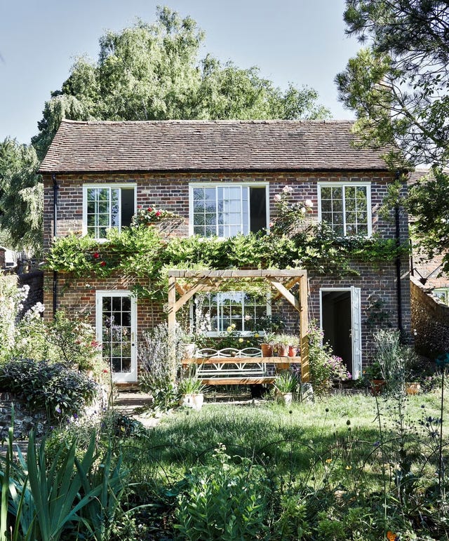 a charming two-story brick house