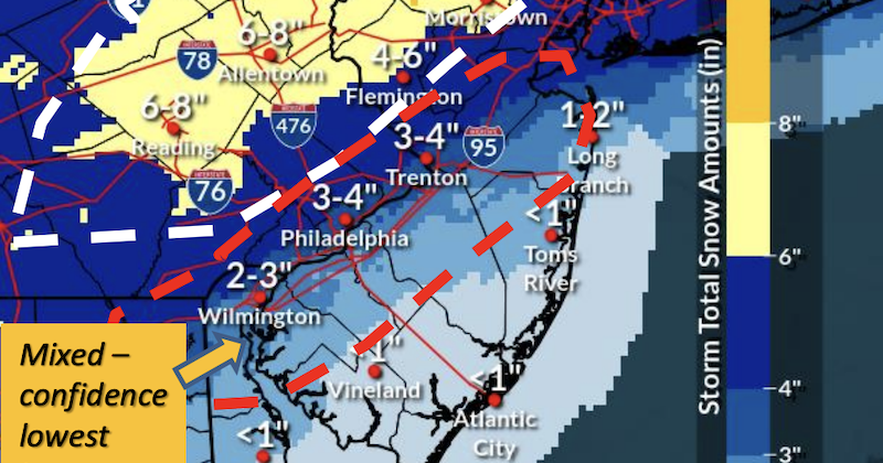 Updated: Snowfall totals remain uncertain as winter storm approaches | Delaware