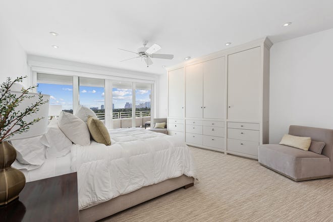 The main bedroom suite is one of three in the penthouse.