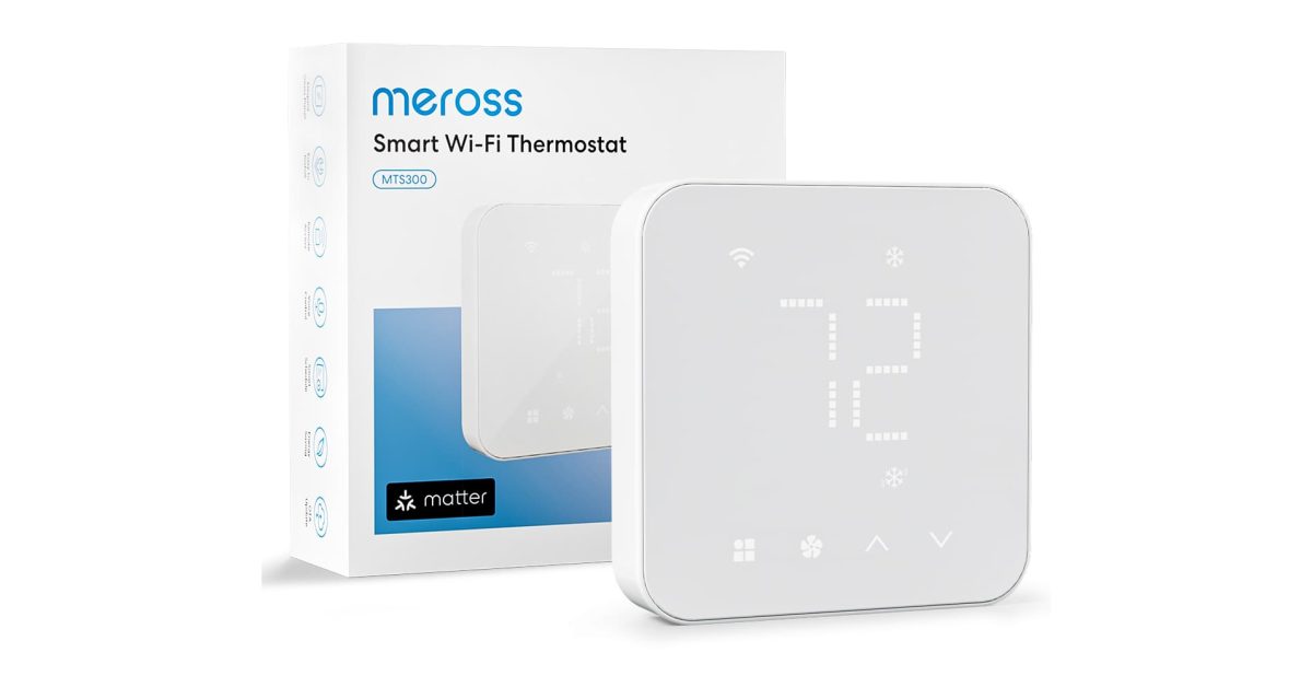 Meross thermostat is now available with matter and HomeKit