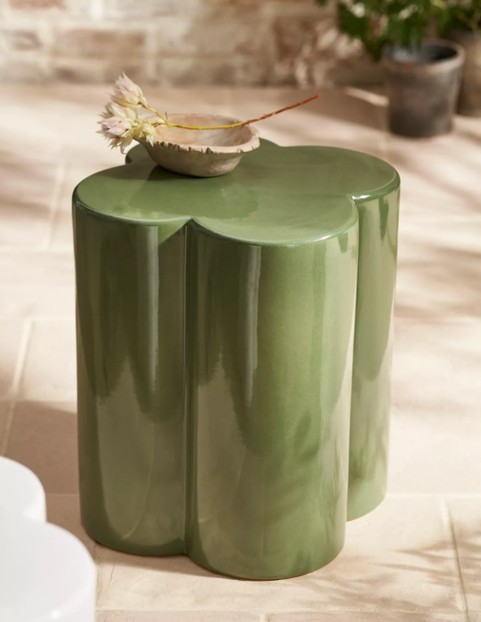 Clover ceramic stool