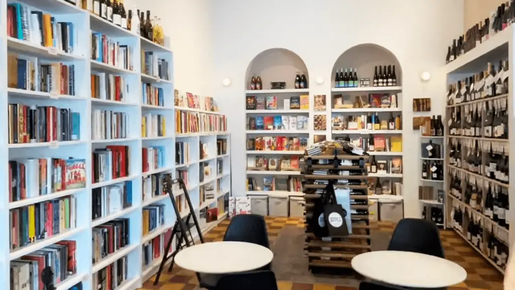 Interior of a book trade