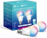 Two intelligent light bulbs appear with Kasa packaging.