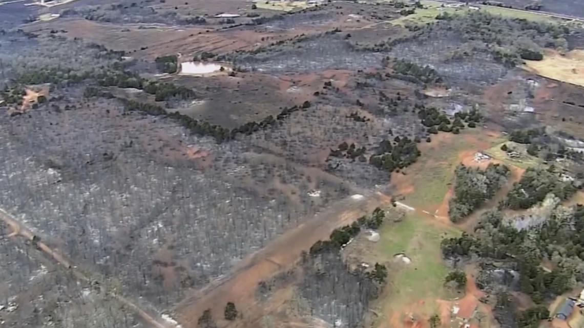 Oklahoma forest fires devastated hundreds of houses aftermath