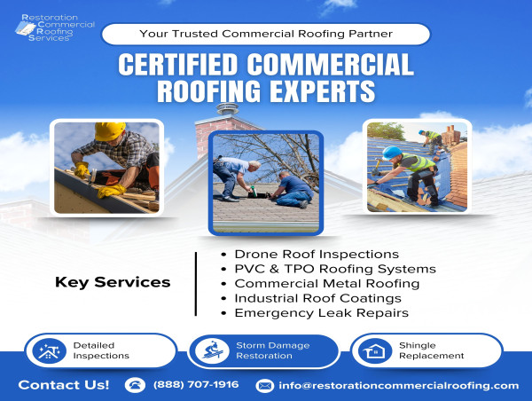 Restoration Commercial Roofing Services starts as a leading commercial roofing contractor in Alabama