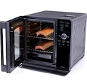 The picture shows the GE Smart Indoor smoker with ribs inside.