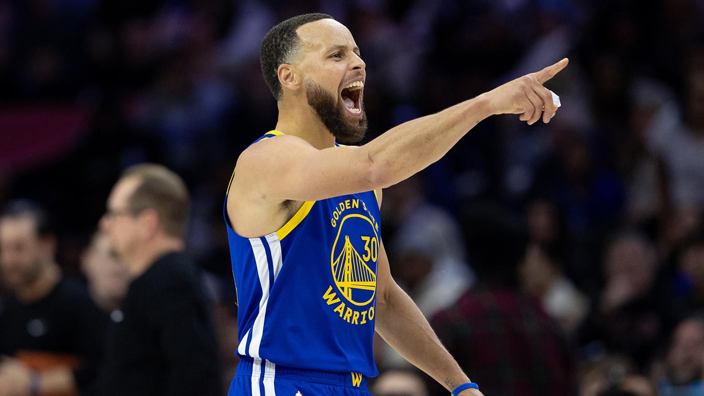 Watch: Stephen Curry Dunks for the first time in six years, but Warriors miss Jimmy Butler against 76ers.