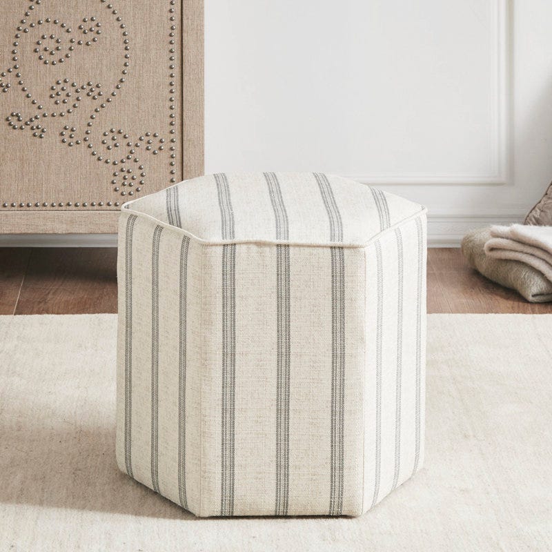 Ellen 18 '' wide striped cubes Ellen 18 '' wide striped cubes