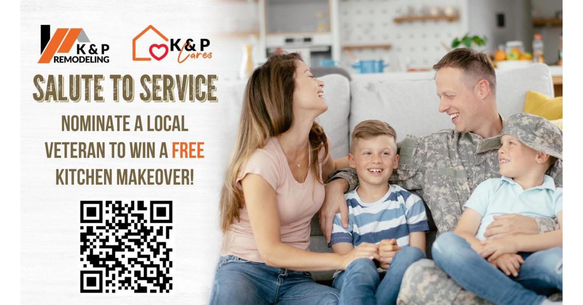 K&P converted to award a deserved veteran free kitchen makeover - the winner announced live at the Veterans Day 2025