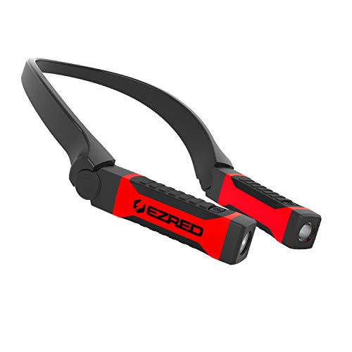 Ezred Bright NK10 Anywear Hals Light for clearing, red and black, perfect light for mechanics, camping, hunting, DIY projects, reading