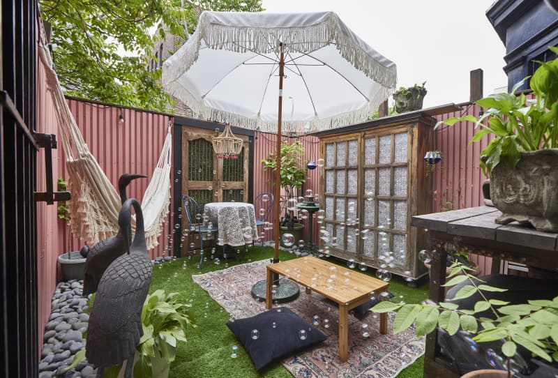 Wayfair sells the "most beautiful, multifunctional" table for small terraces