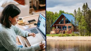 A girl looking on her computer to find the practical guide for the online ideal cottage community