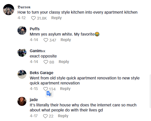 Comment 1 6 Love the strength of the granite worktops, but not the current type of kitchen? This tictoker has a great option for you.