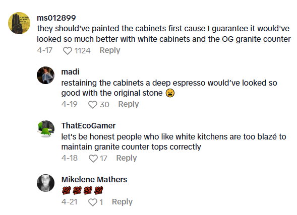 Comment 3 6 Love the strength of the granite worktops, but not the current type of kitchen? This tictoker has a great option for you.