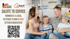 K&P converted to award a deserved veteran free kitchen makeover - the winner announced live at the Veterans Day 2025