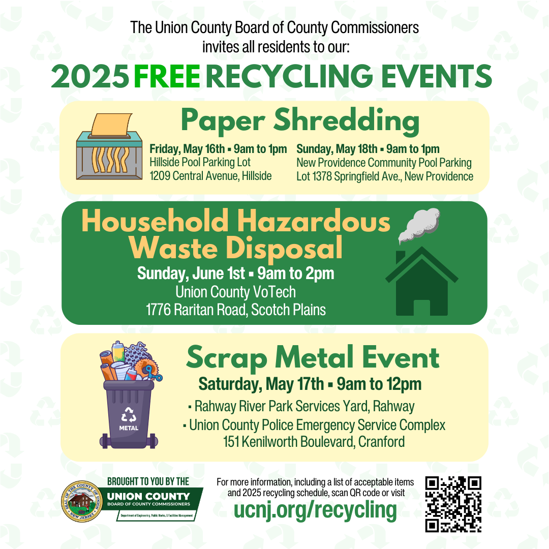 News Flash • Union County Free recycling events for residents