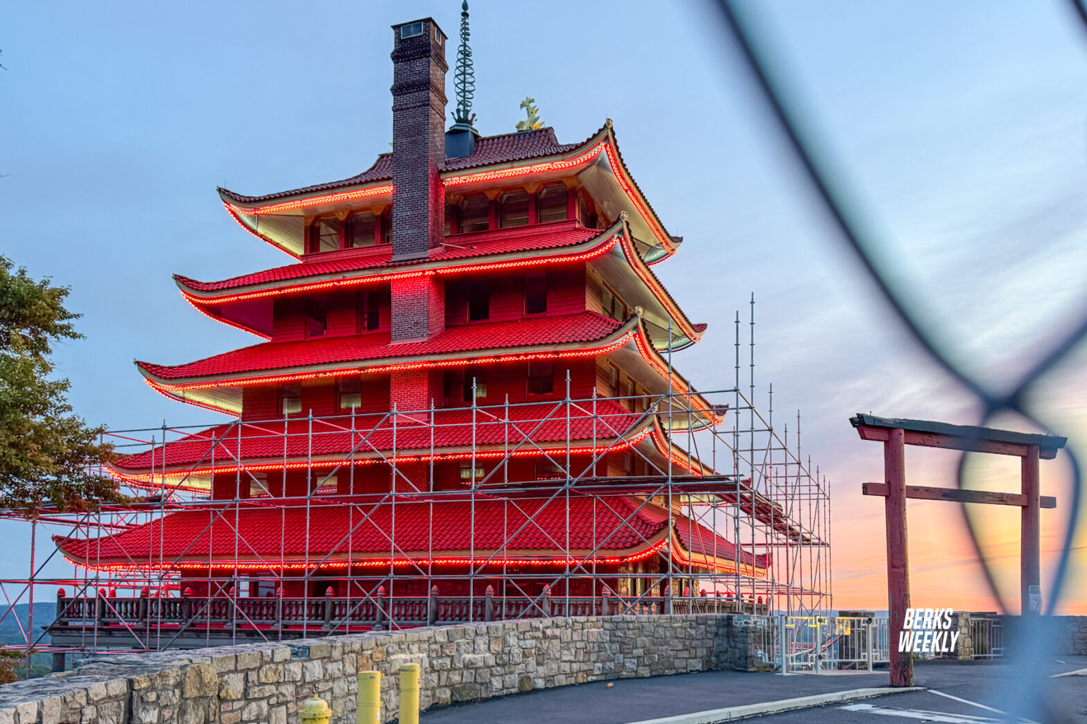 Reading Pagoda lights is switched off when the renovation project begins