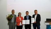 Fltr: Dr. Nils F. Nissen; Prof. Dr. Ulrike Ganesh; Dr. Lutz Stobbe & Prof. Dr.-Ing. Martin Schneider-Ramelow