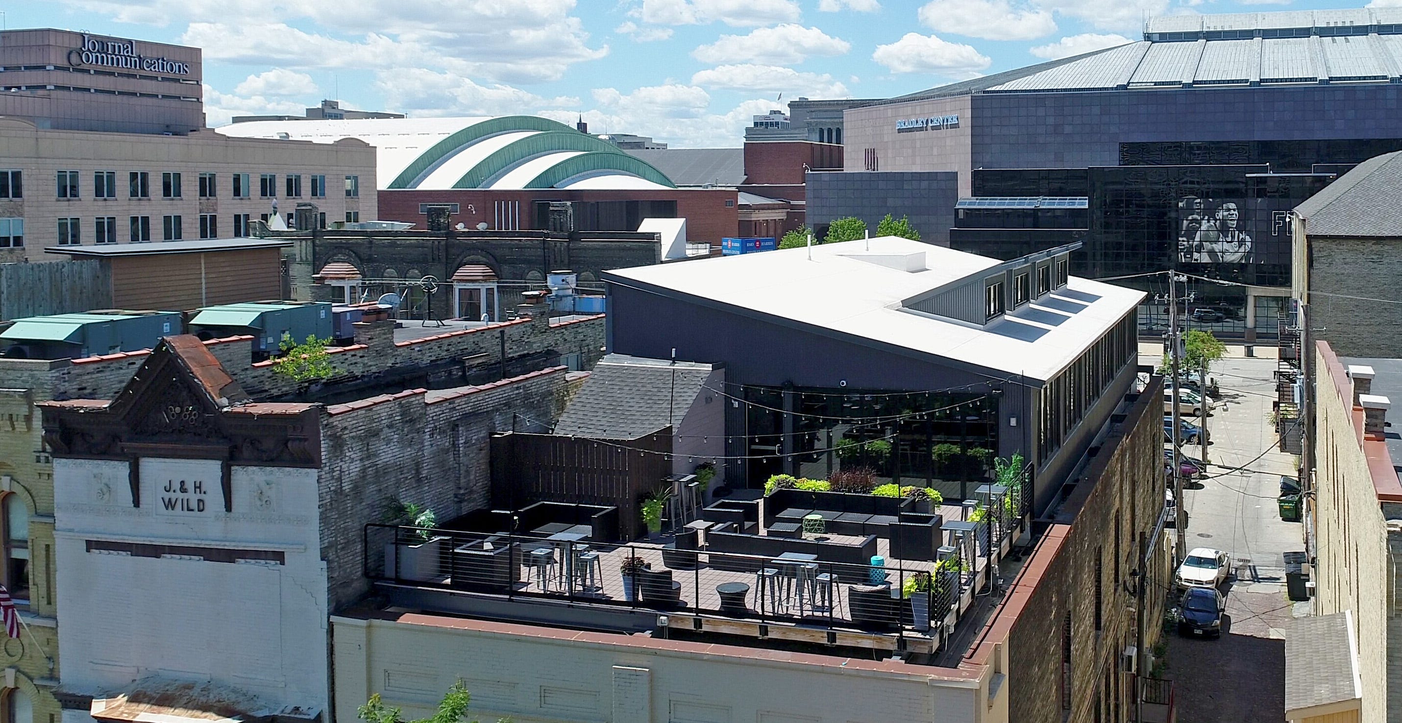 Milwaukee Rooftop Patio in Cafe Benelux is open again after the conversion