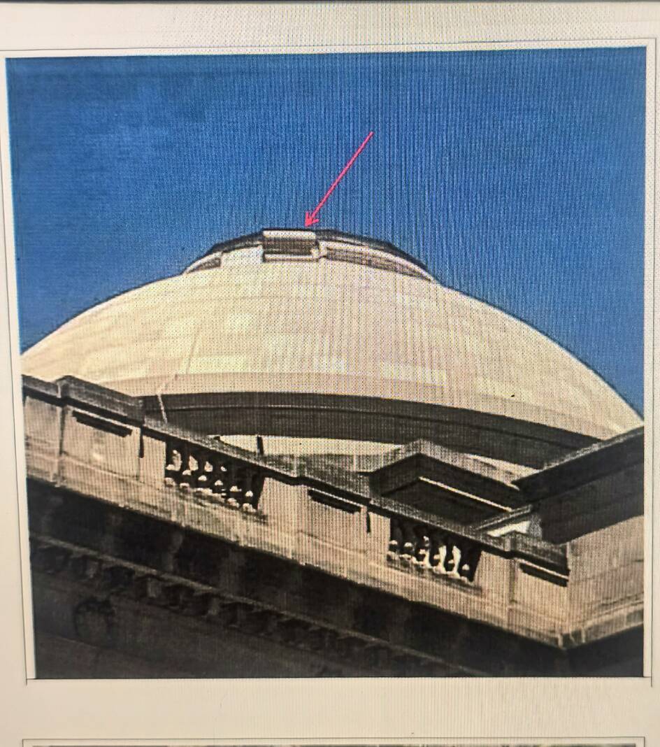 Repairs to Courthouse Dome after the lightning strike