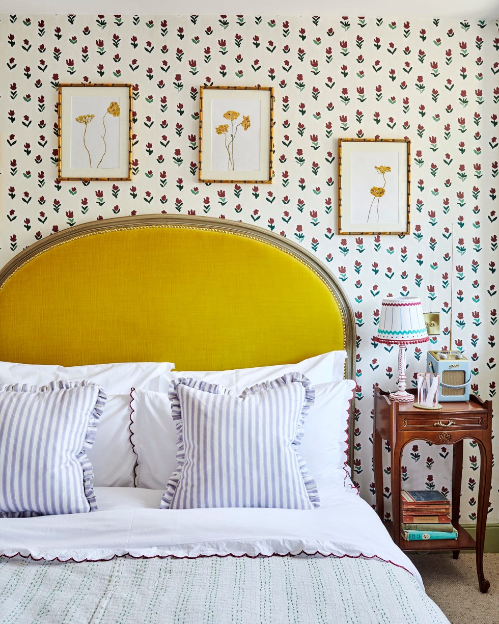 Glebe House yellow headboard Yellow headboard glebe house