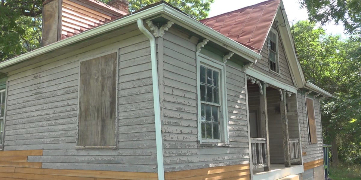 The restoration efforts for the historic house in Staunton are underway