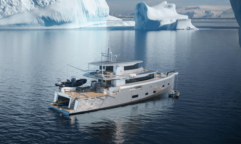 Arksen 85 Luxury Explorer Yacht in the Arctic environment
