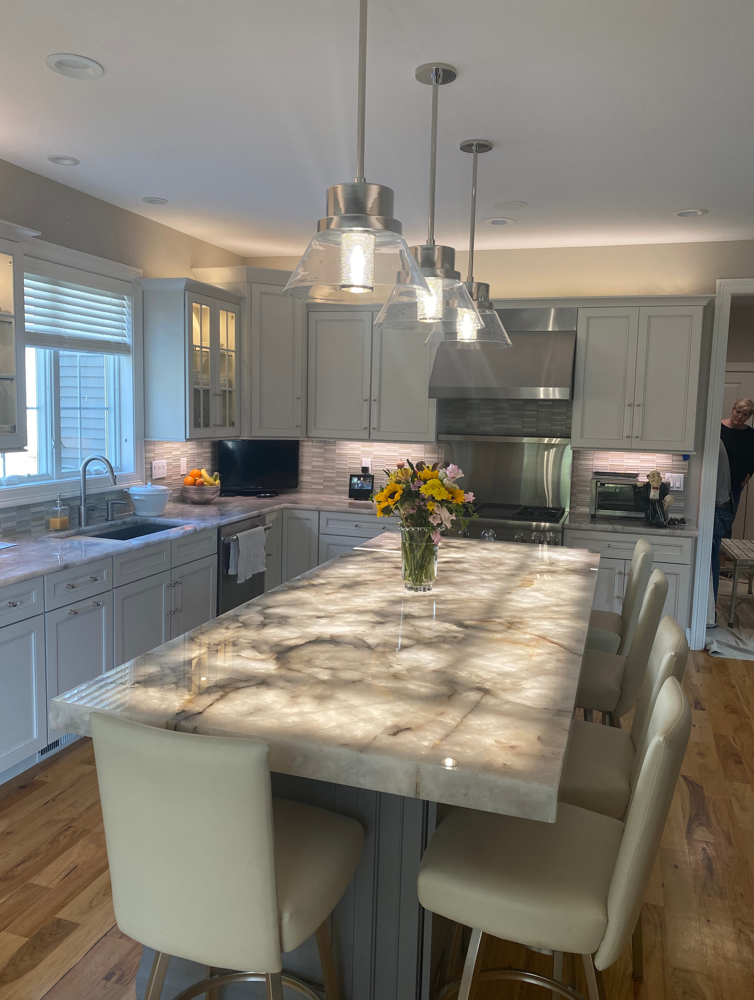 A kitchen that was renewed by Ridgewood Designs from Hartford, Connecticut.