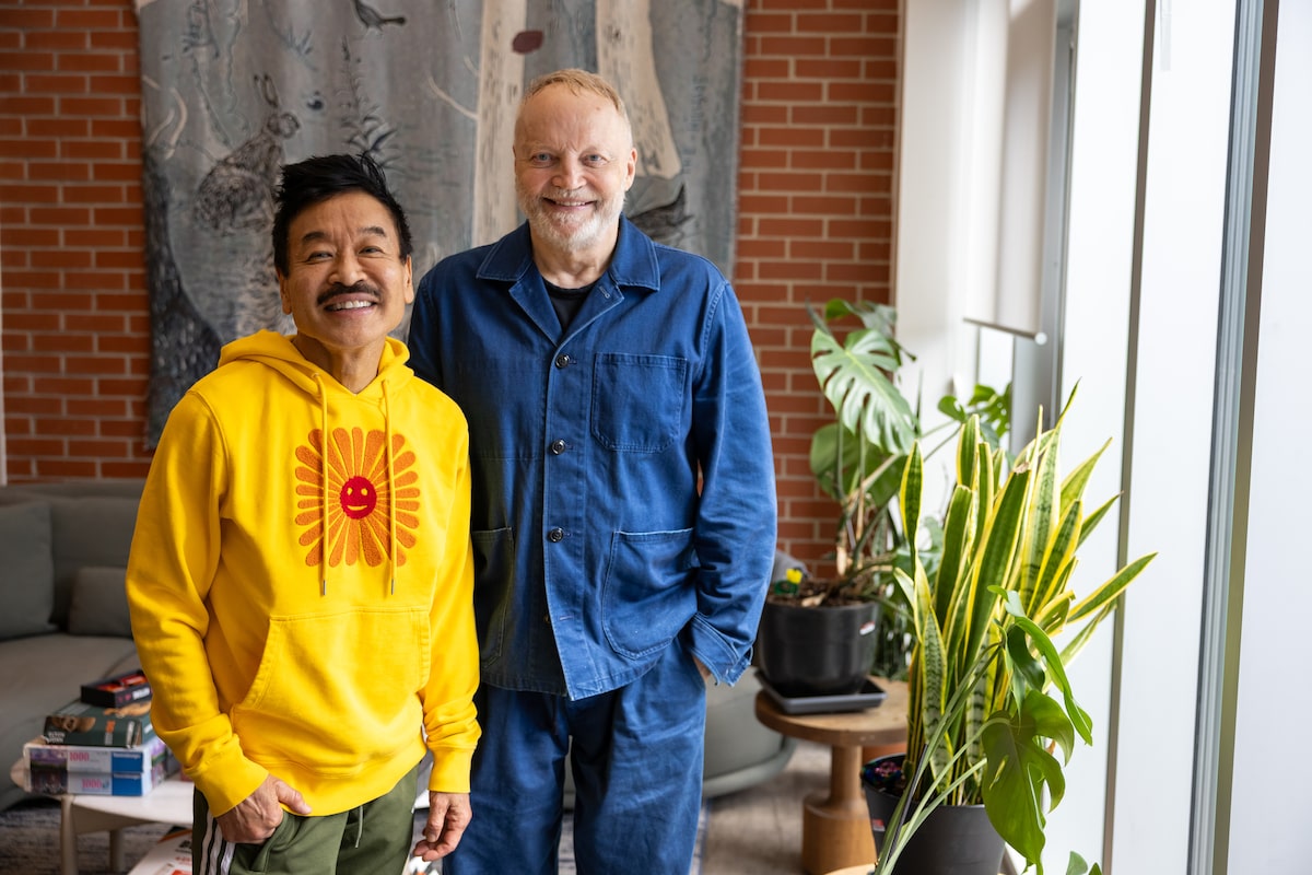 Pitching in: Designer George Yabu and Glenn Puselberg support the LGBTQ community of Toronto