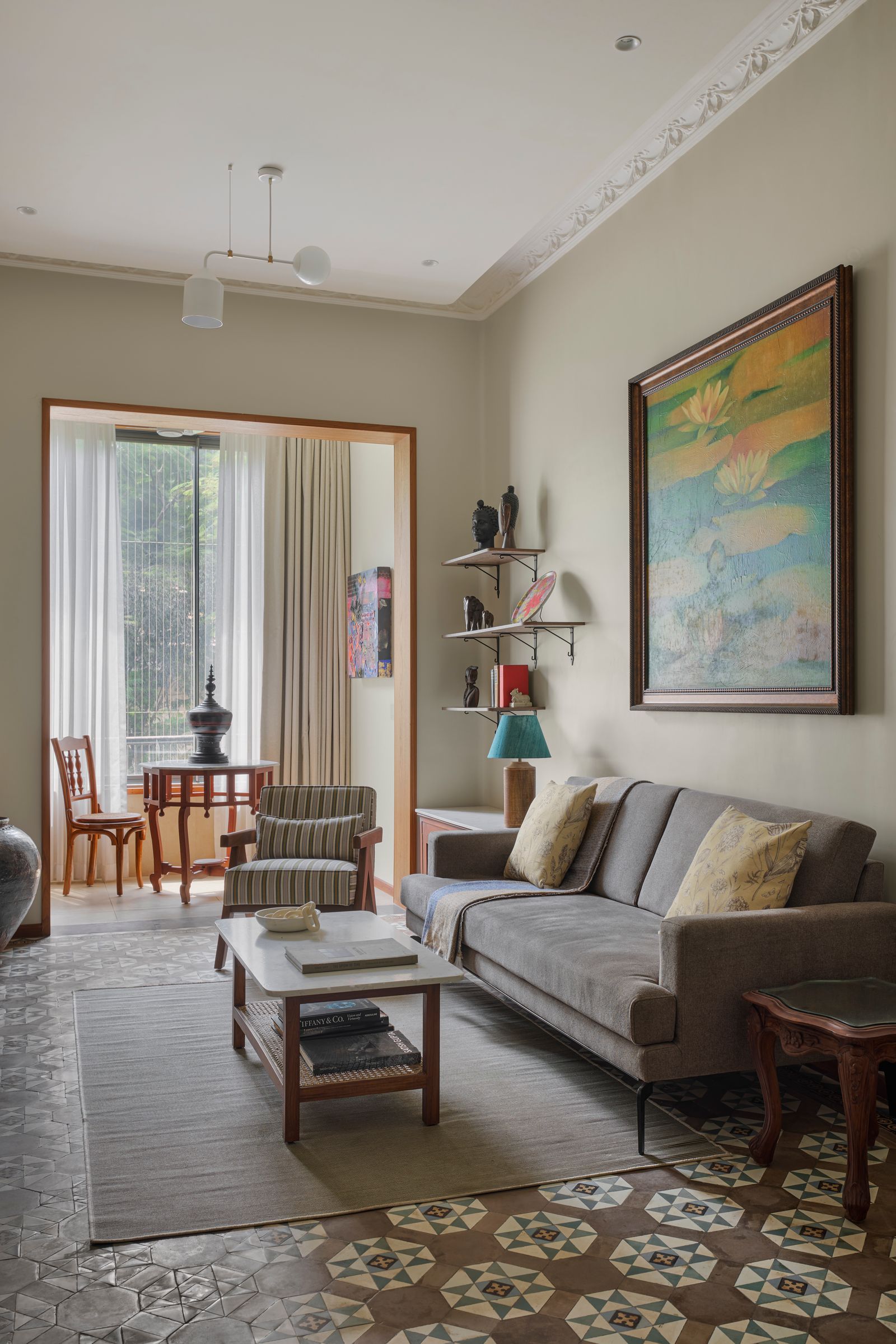 Image can residential culture lamp carpet book publication desk furniture table couch art painting and chair included