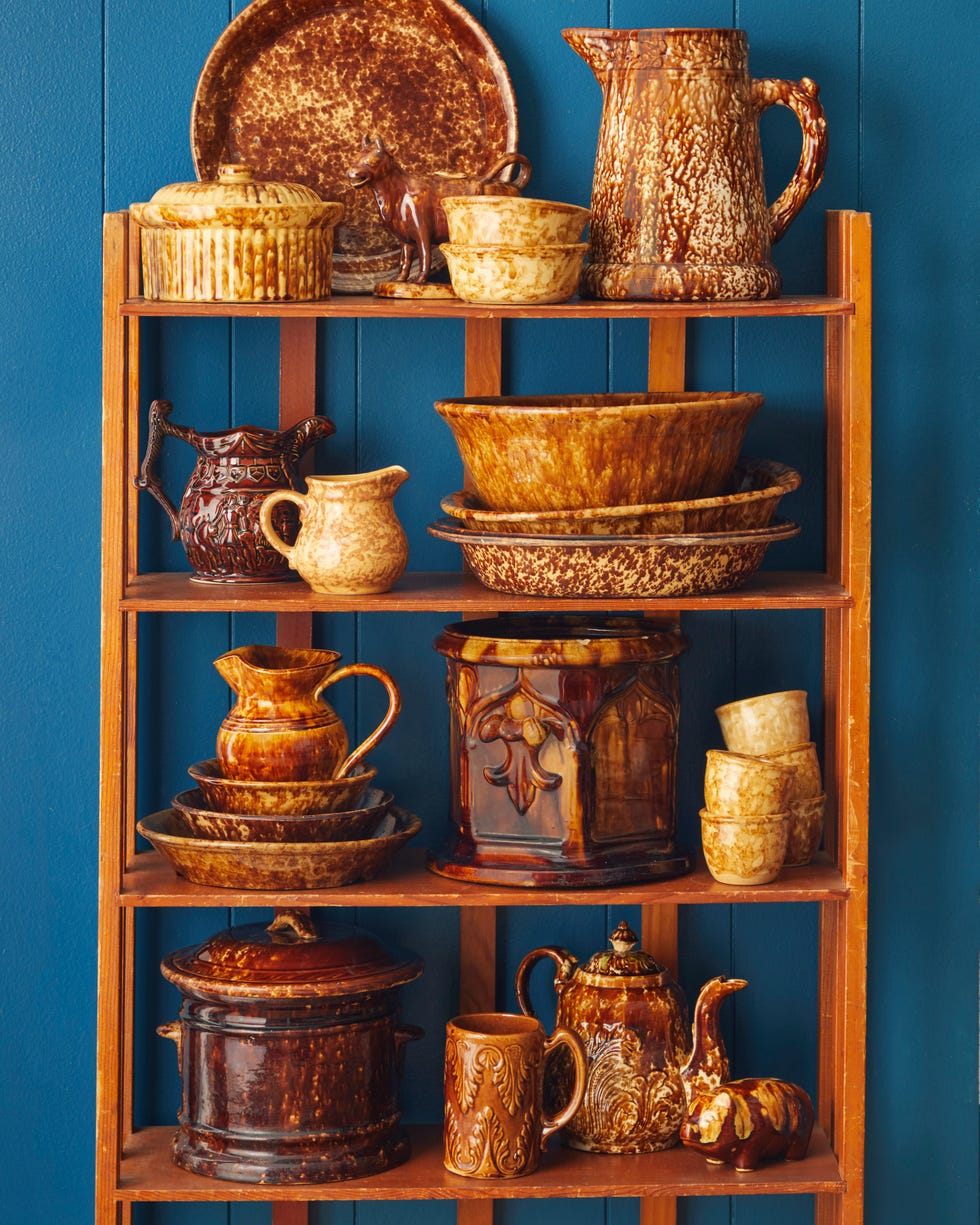 Collection of antique Rockingham ceramics Collection of antique Rockingham ceramics