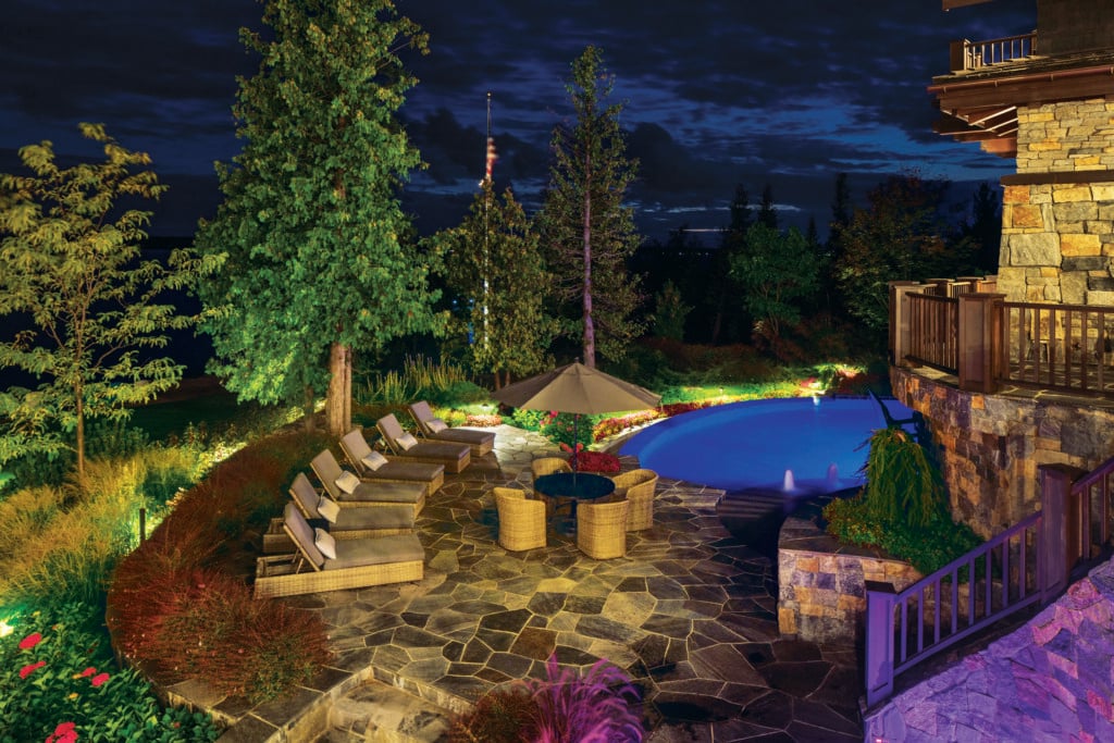The lighting played a massive role in landscape design, which contributed to the many colors and textures of the website and creates a safe environment that could be enjoyed at any time of the day. (Photo: Chris Major)