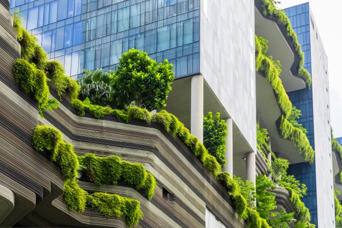 Vertical garden - sustainable resources - environmentally friendly building