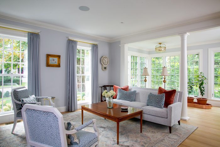 A colonial revival receives a balanced restoration
