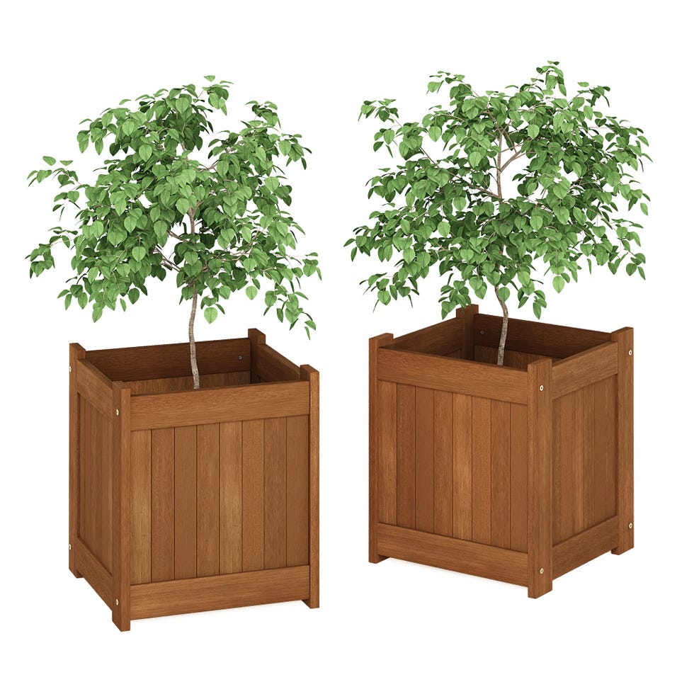Tioman Hartwood Flower Box, two -pack Tioman Hartwood Flower Box, two -pack