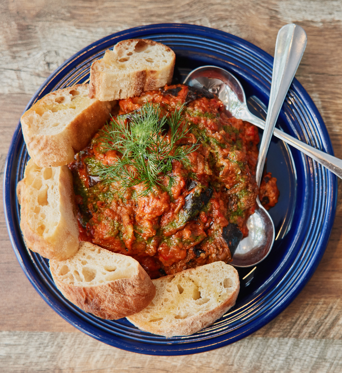 a bright pasta dish from Kitty Dare in Inman Park