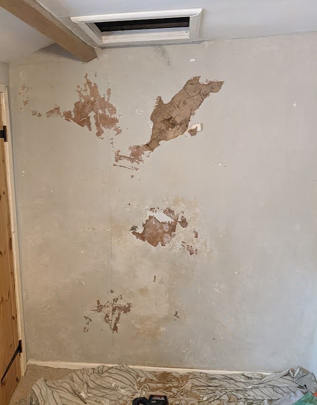On the same day that the installers completed their insulation work, moisture seeped through the walls
