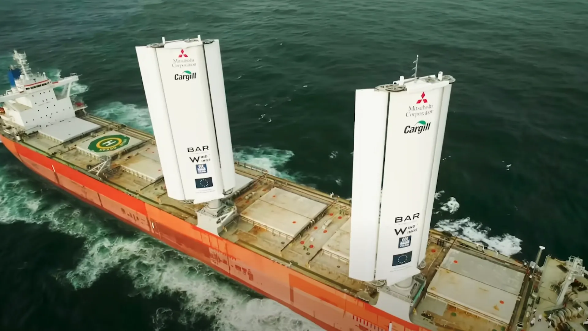 Pyxis Ocean, the first environmentally friendly cargo ship powered by wind energy. Photo: The Cool Down.