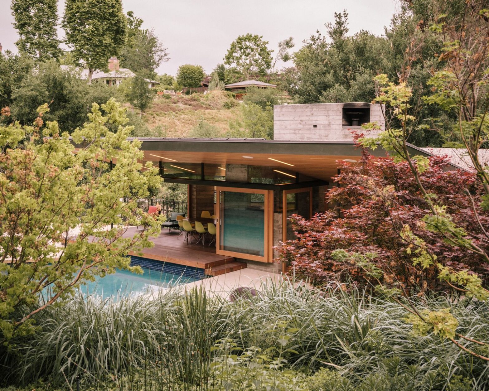 A 1954 home in Los Angeles moves into the future with a collection of pavilions in the landscape