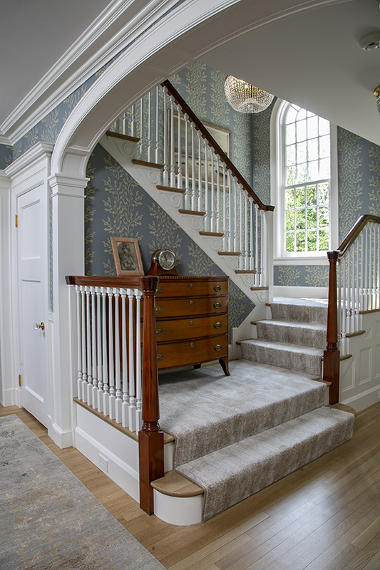 A colonial revival receives a balanced restoration