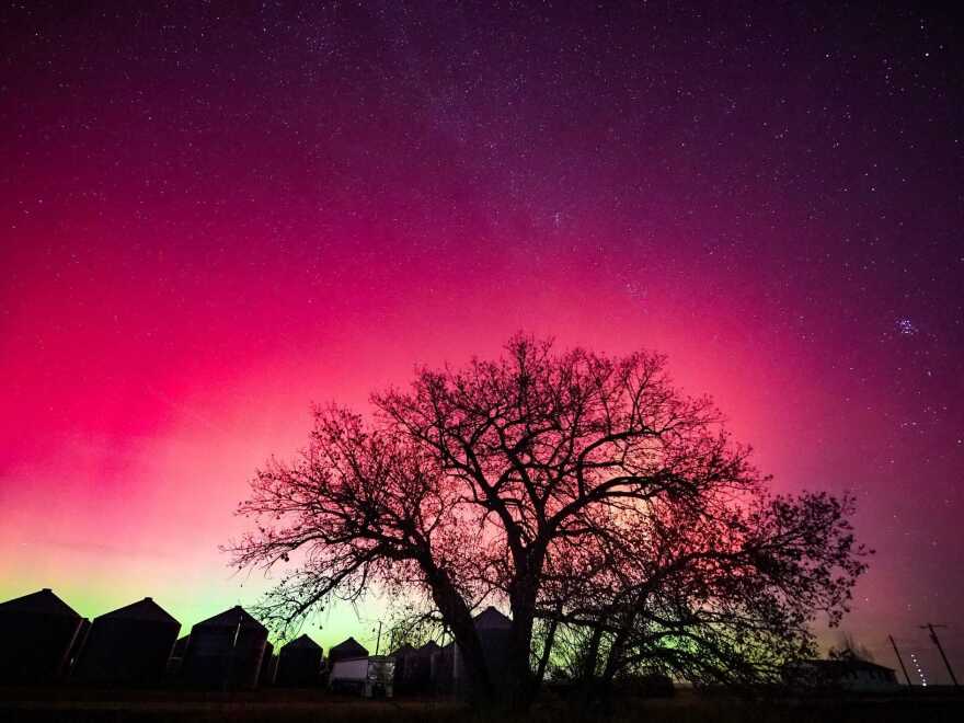 The Northern Lights will light up the night sky east of Denver on Tuesday.