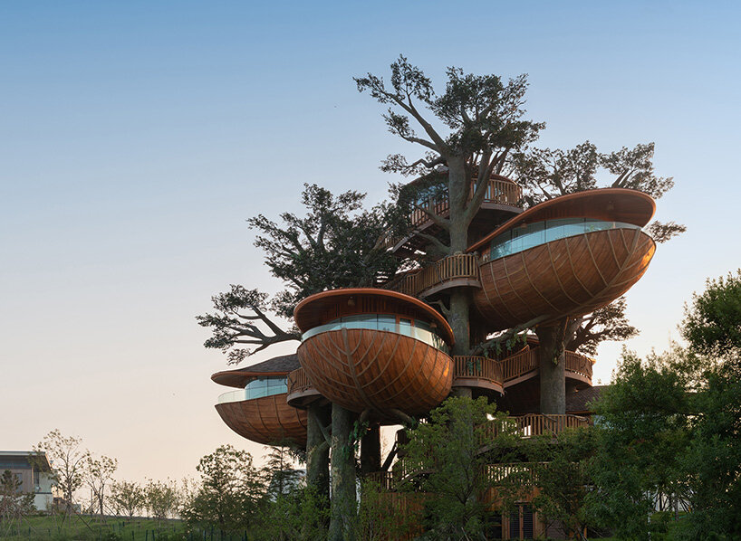 Modular forest nests by doarchiwow propose a model for prefabricated eco-resorts in China