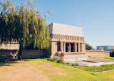 The temple-like house was influenced by pre-Columbian architecture, particularly Mayan and Aztec styles, although some have also described it as Asian or Egyptian. Wright once described the style as "Californian romance."