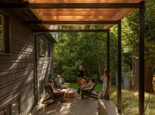 Lake Washington Home Remodel, Porch, Drinks on Patio